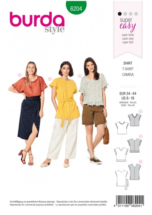 Burda Paper Sewing Pattern 6204