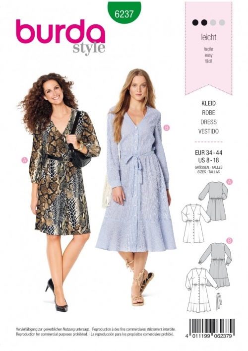 Burda Paper Sewing Pattern 6237
