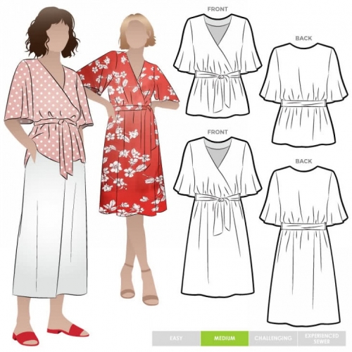 Style Arc Paper Sewing Pattern Bonita Dress & Top