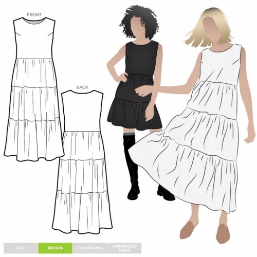 Style Arc Paper Sewing Pattern Nova Midi Dress