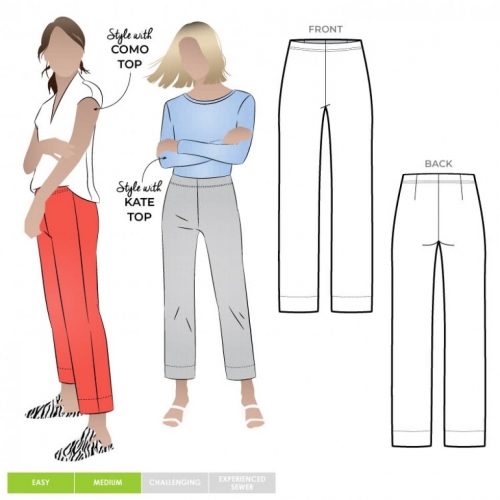 Style Arc Paper Sewing Pattern Cheryl Stretch Woven Pant