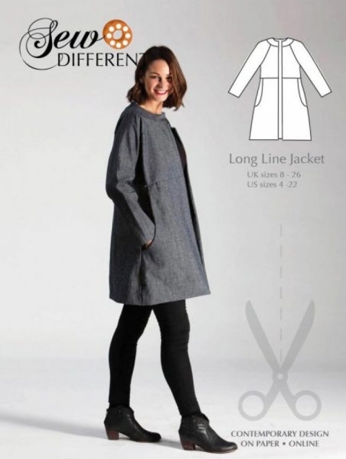 Sew Different Paper Sewing Pattern Long Line Jacket