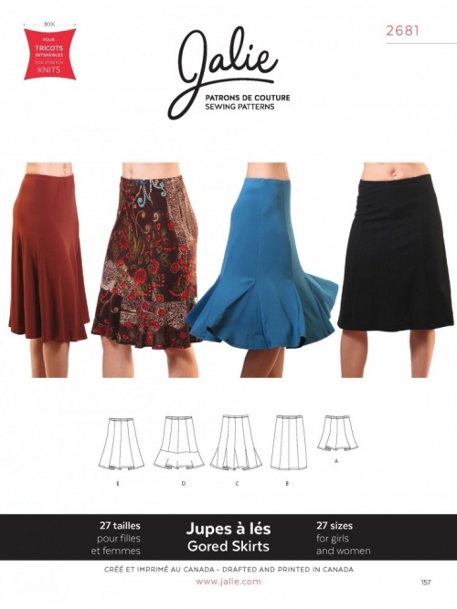 Jalie Paper Sewing Pattern 2681 Gored Skirts