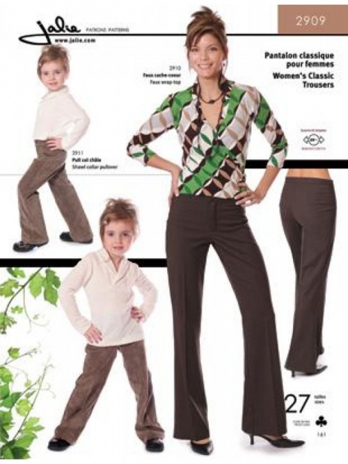 Jalie Paper Sewing Pattern 2909 Classic Stretch Trousers