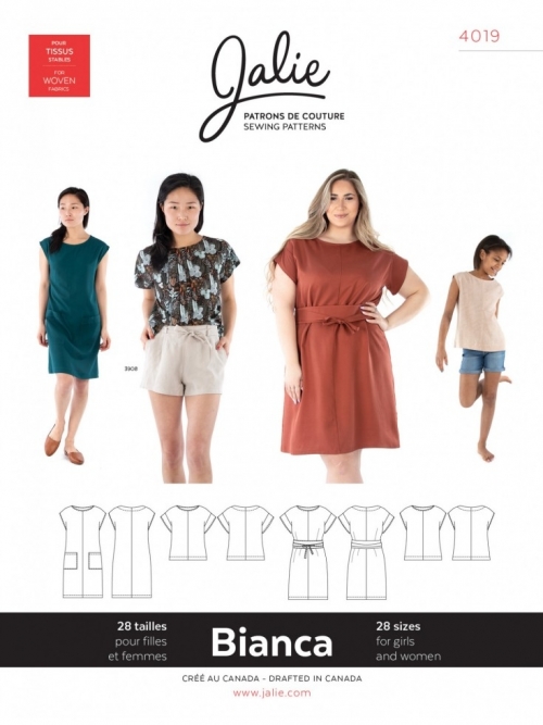 Jalie Paper Sewing Pattern 4019 Bianca Dress & Top