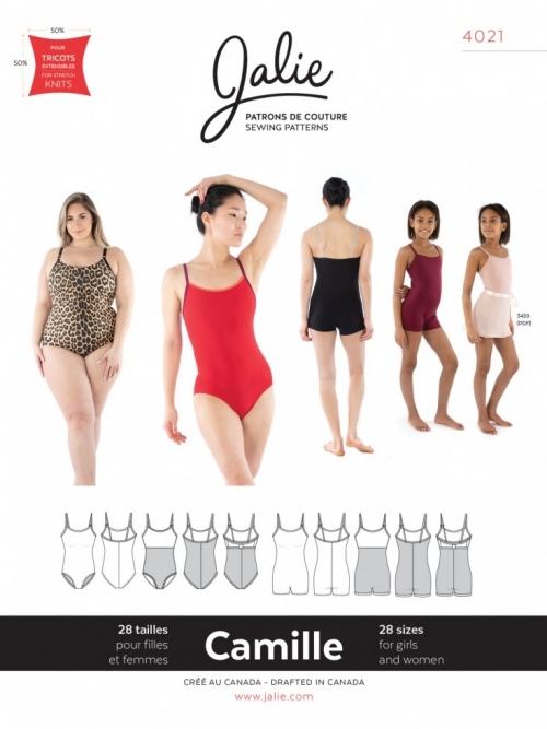 Jalie Paper Sewing Pattern 4021 Camille Cami Leotard & Biketard