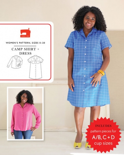 Liesl + Co Paper Sewing Pattern Camp Shirt & Dress