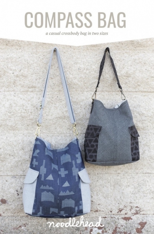 Noodlehead Paper Sewing Pattern Compass Bag