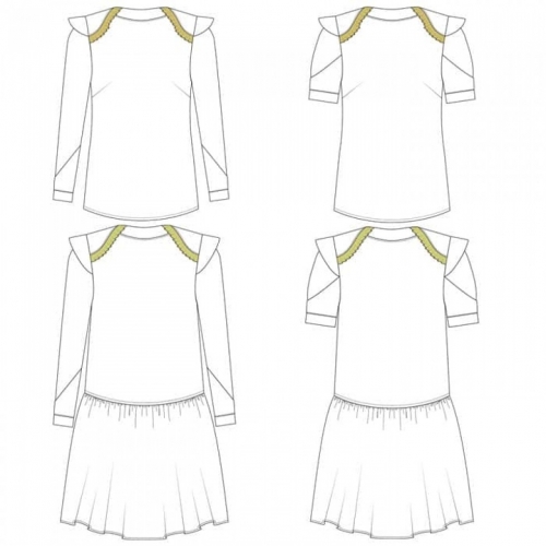 You Made My Day Paper Sewing Pattern February Origami Blouse & Dress