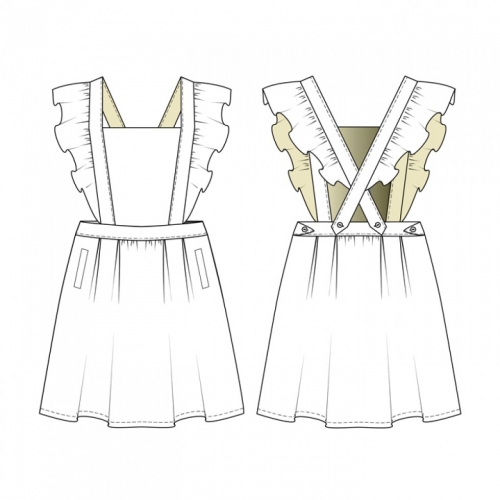 You Made My Day Paper Sewing Pattern January Dungarees Dress