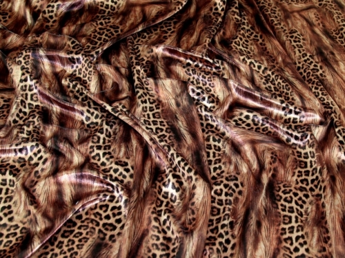 Deadstock Velvet Stretch Knit Fabric Brown