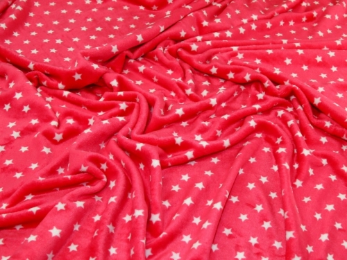 Deadstock Plush Cuddle Fleece Fabric Cerise