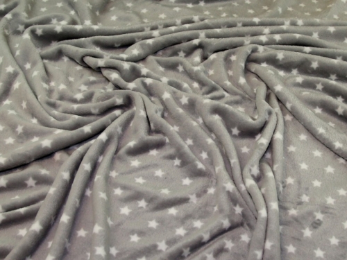 Deadstock Plush Cuddle Fleece Fabric Silver
