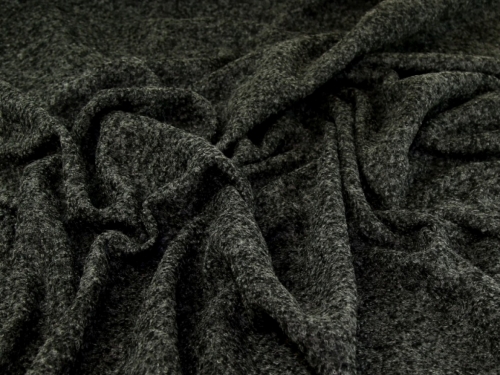 Deadstock Wool Blend Coating Fabric Dark Grey