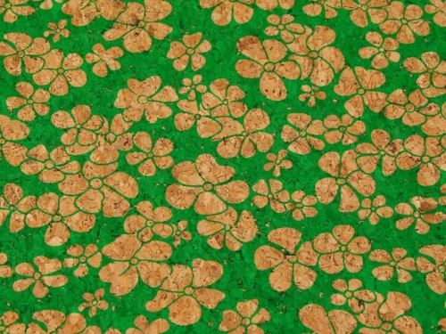 Deadstock Cork Leather Fabric Emerald