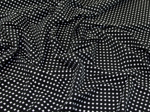 Deadstock Woven Jacquard Fabric Black & White