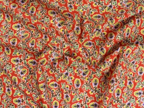 Storrs London Egyptian Cotton Lawn Fabric Red