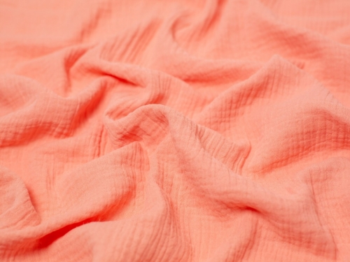 Minerva Core Range Cotton Double Gauze Fabric Salmon