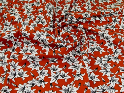 John Louden Cotton Canvas Fabric Rust