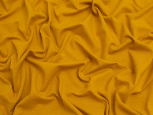 Minerva Core Range Organic Cotton Jersey Stretch Knit Fabric Ochre