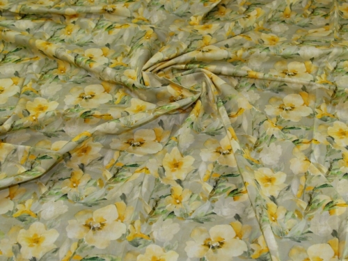John Louden Cotton Lawn Fabric Yellow