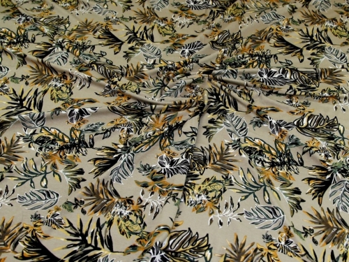 John Louden Viscose Jersey Stretch Knit Fabric Khaki