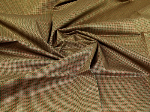 Deadstock 100% Cotton Fabric Red Green & Gold