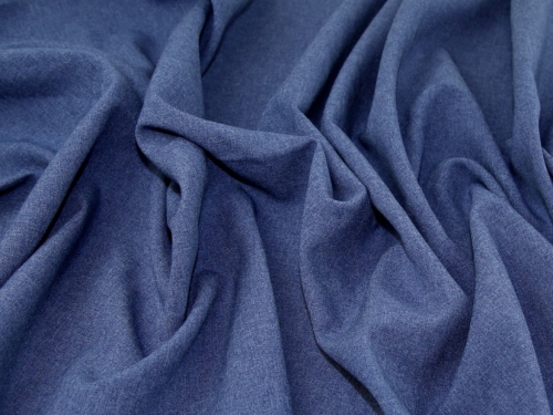 Deadstock Cationic Polyester Suiting Fabric Blue