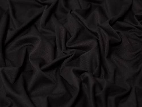 Minerva Core Range Polyester Ponte Roma Double Stretch Knit Fabric Black