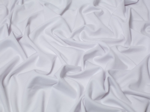 Minerva Core Range Polyester Ponte Roma Double Stretch Knit Fabric White