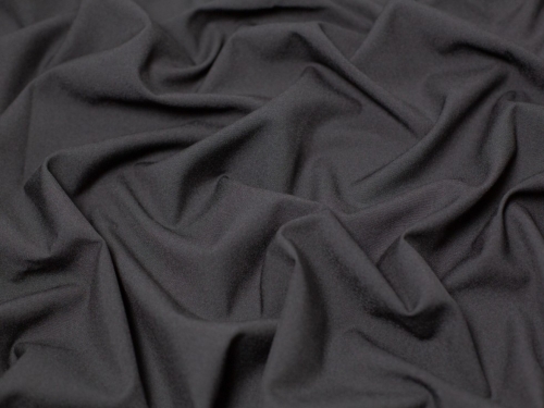 Minerva Core Range Poly Viscose Stretch Woven Suiting Fabric Black