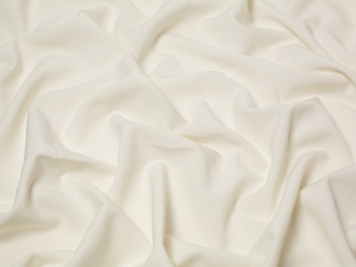 Minerva Core Range Poly Viscose Stretch Woven Suiting Fabric Ivory