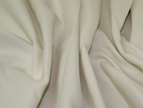 Deadstock Basket Weave Coating Fabric Ivory