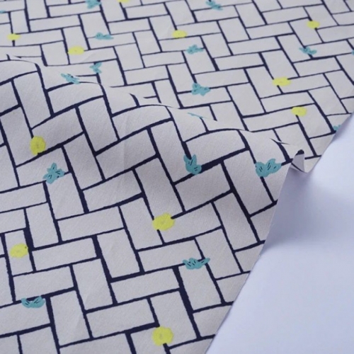 Kokka Cotton Sateen Fabric Grey