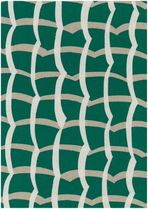Kokka Cotton Linen Canvas Fabric Jade