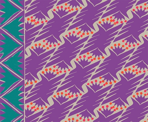 Kokka Cotton Linen Canvas Fabric Purple