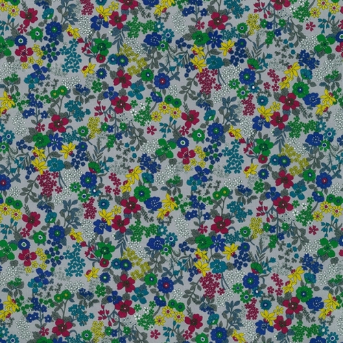 Kokka Cotton Lawn Fabric Grey