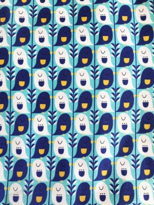 Kokka Cotton Linen Canvas Fabric Blue