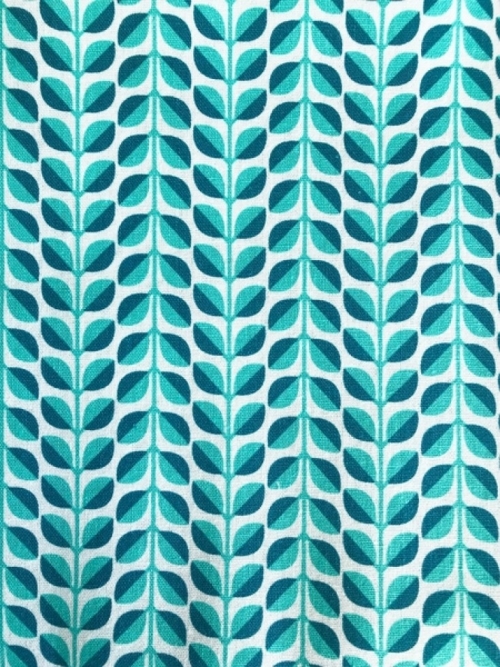 Kokka Cotton Linen Canvas Fabric Turquoise