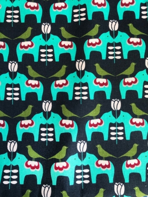 Kokka Cotton Linen Canvas Fabric Navy