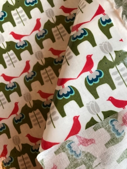 Kokka Laminated Cotton Linen Canvas Fabric White