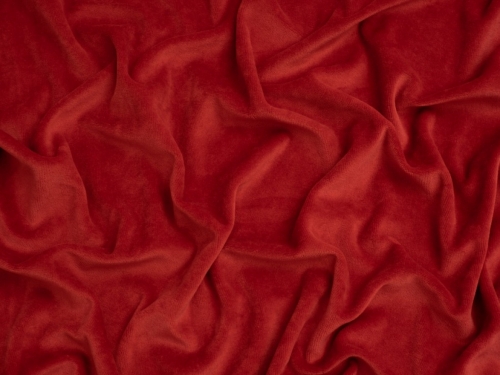 Minerva Core Range Cotton Velour Stretch Knit Fabric Rust