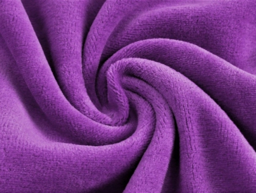 Minerva Core Range Cotton Velour Stretch Knit Fabric Magenta