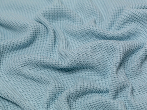 Minerva Core Range Chunky Cotton Sweater Knit Stretch Fabric Powder Blue