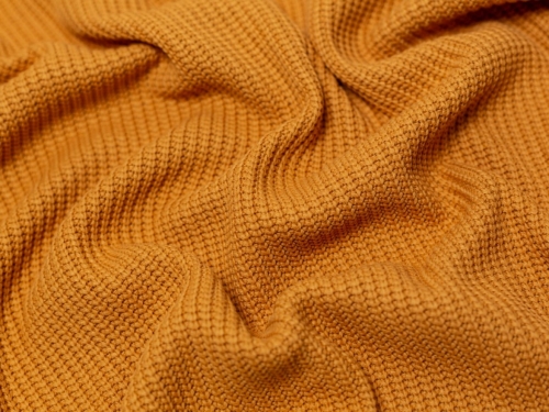 Minerva Core Range Chunky Cotton Sweater Knit Stretch Fabric Orange