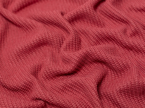 Minerva Core Range Chunky Cotton Sweater Knit Stretch Fabric Punch Pink