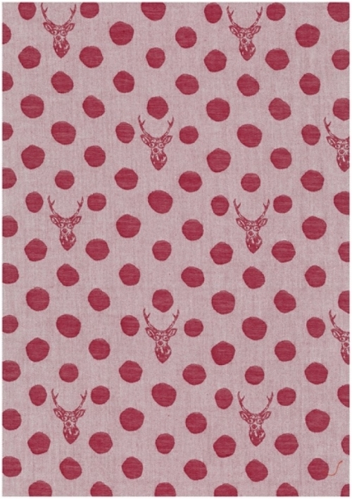 Kokka Cotton Woven Jacquard Fabric Pink