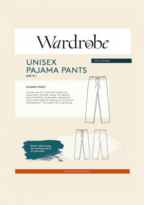 Wardrobe By Me Paper Sewing Pattern Unisex Pajama Pants