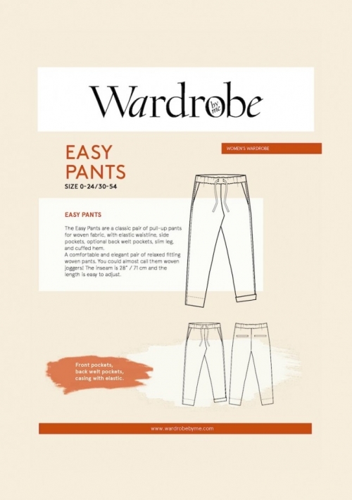 Wardrobe By Me Paper Sewing Pattern Easy Pants