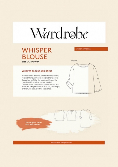 Wardrobe By Me Paper Sewing Pattern Whisper Dress & Blouse